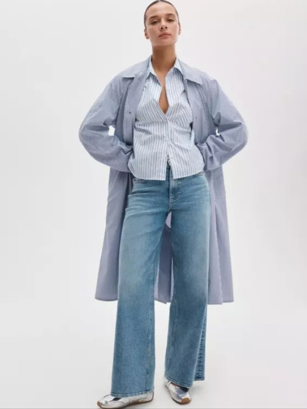 Rag & Bone Andi High Rise Ankle Wide Leg Jean's In Lyon 27 Nwt